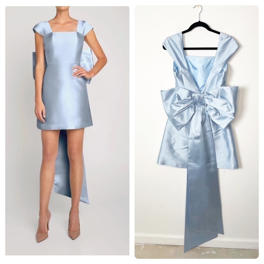 Alexia Maria Ivy Silk And Wool Bow Dress